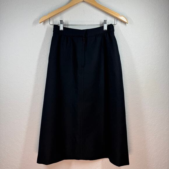Women's Vintage Louis Feraud 100% Wool A-Line Skirt Size 36 Small - Picture 8 of 9